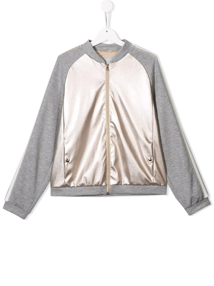 Herno Kids Teen Bomber Jacket - Grey