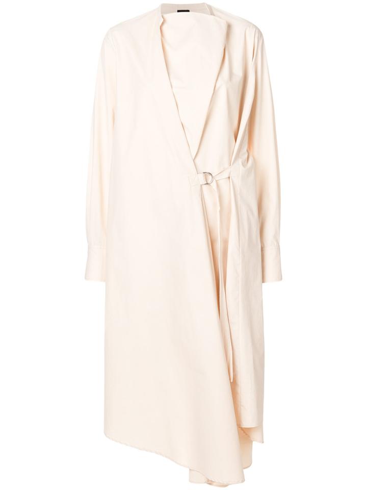 Joseph Wrap Front Shirt Dress - Nude & Neutrals