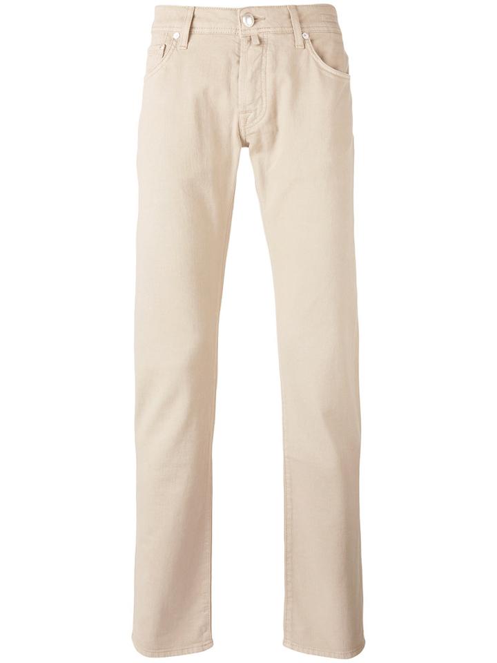 Jacob Cohen - Classic Chino Trousers - Men - Cotton/spandex/elastane - 38, Brown, Cotton/spandex/elastane