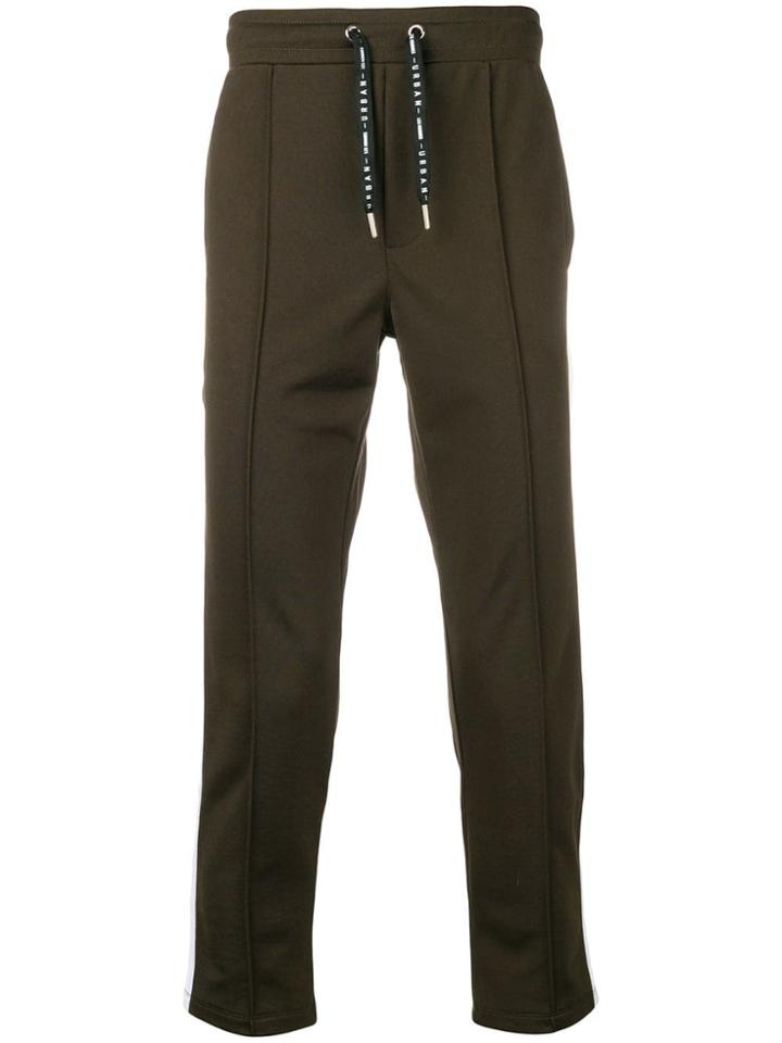 Les Hommes Urban Straight Leg Track Pants - Green