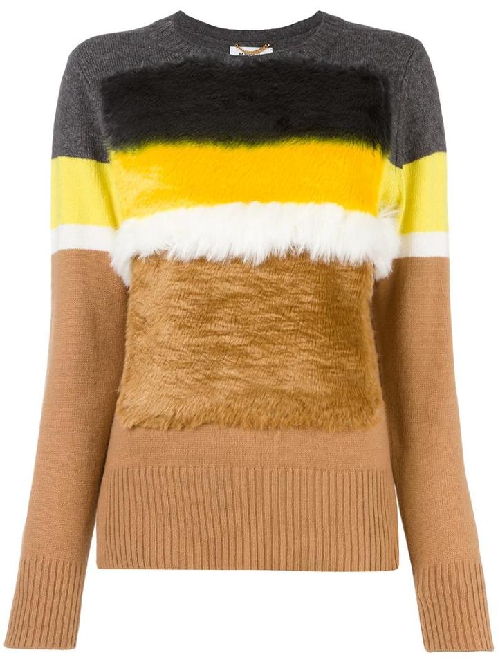 Muveil Colour Block Jumper, Women's, Size: 40, Rayon/wool/nylon/acrylic