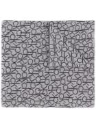 Calvin Klein Monogram Jacquard Scarf - Grey