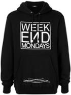 Undercover 'week End Mondays' Hoodie - Black
