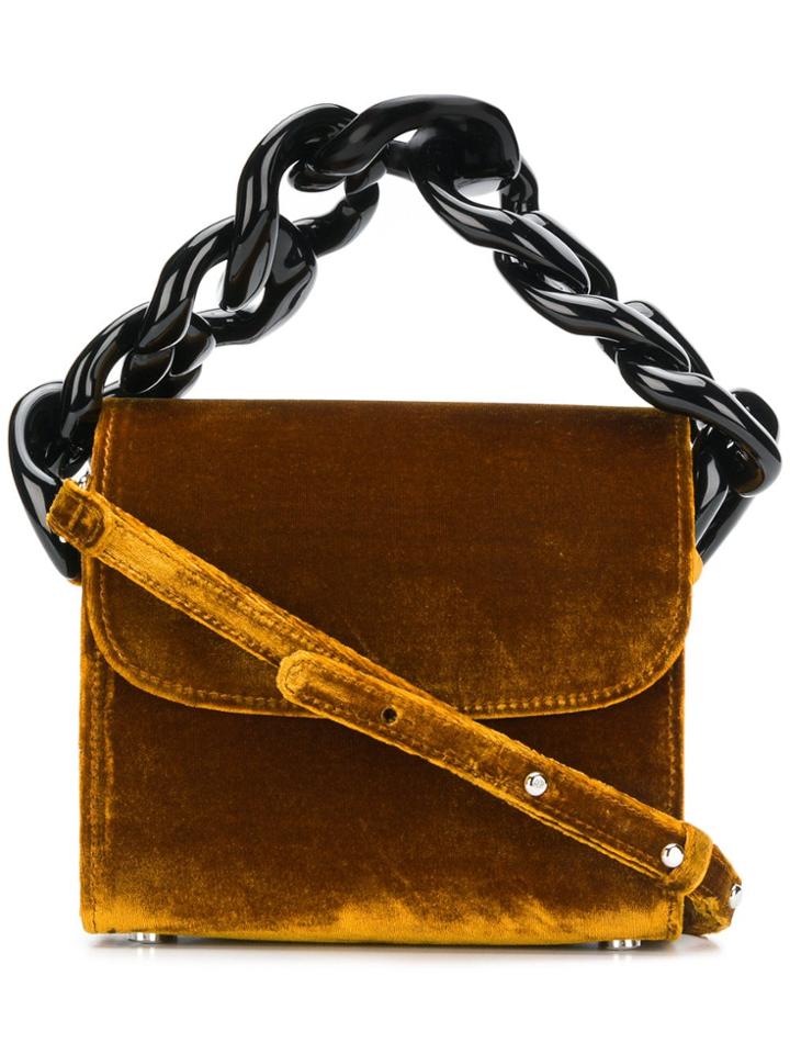 Marques'almeida Velvet Chain Mini Bag - Brown