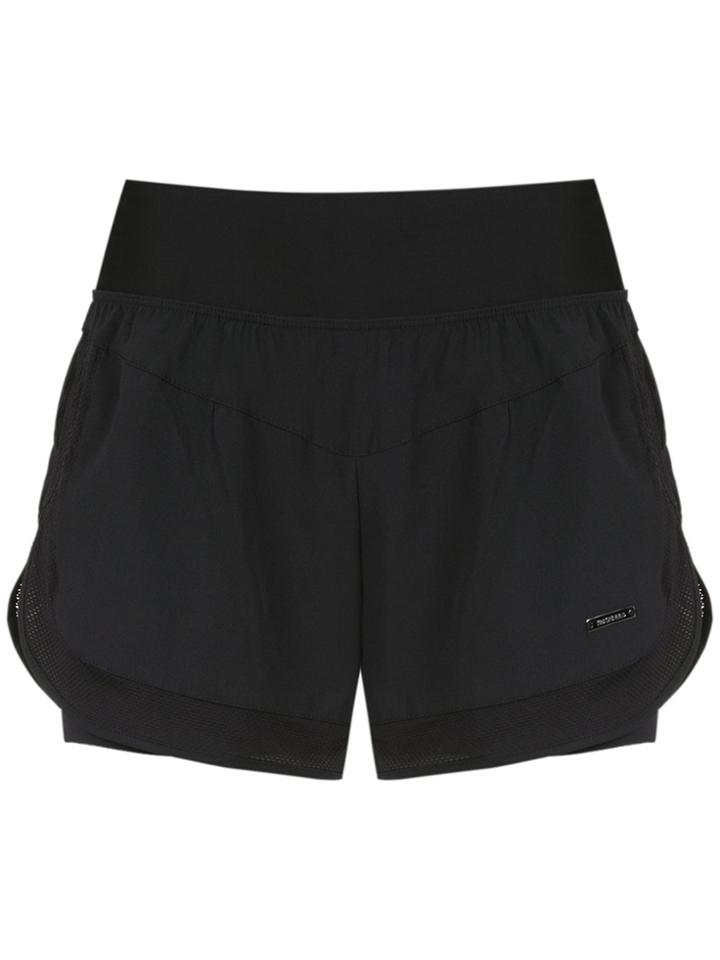 Track & Field Panelled Shorts - Black