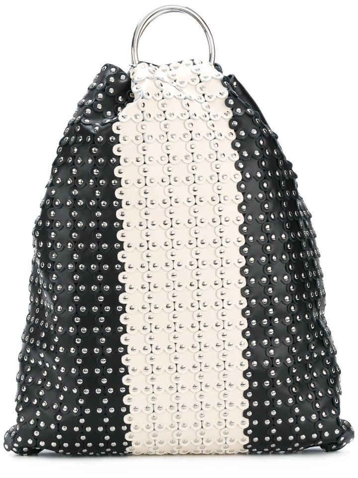Red Valentino Flower Puzzle Bucket Tote - Black