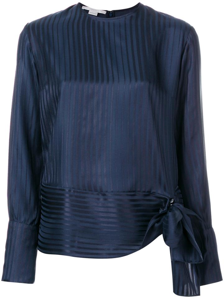 Stella Mccartney Striped Tie Front Blouse - Blue