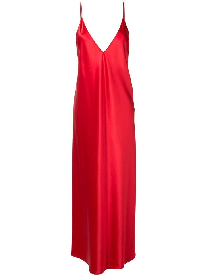 Off-white - Long Slip Dress - Women - Polyamide/polyester/triacetate - S, Red, Polyamide/polyester/triacetate