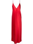 Off-white - Long Slip Dress - Women - Polyamide/polyester/triacetate - S, Red, Polyamide/polyester/triacetate