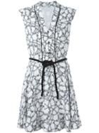 Kenzo Rope Print Dress, Women's, Size: 40, White, Polyester/viscose/triacetate