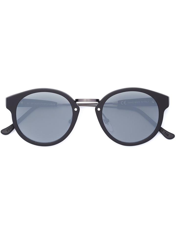 Retrosuperfuture Round Framed Sunglasses, Women's, Black, Acetate