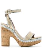 Tabitha Simmons Frilly Harlow Sandals - Metallic