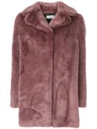 Essentiel Antwerp Faux Fur Coat - Pink & Purple