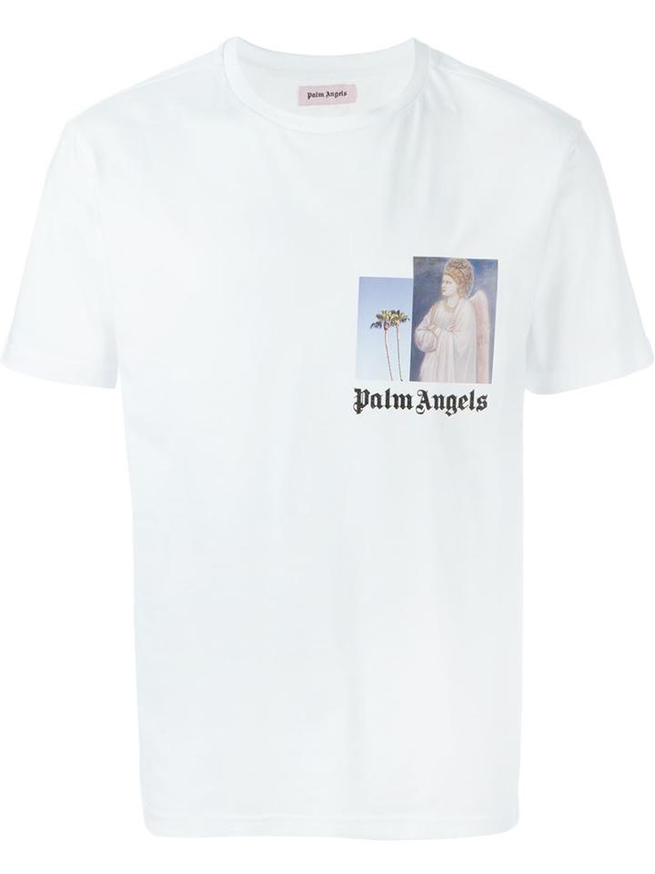 Palm Angels Photo Print T-shirt, Men's, Size: Xxl, White, Cotton