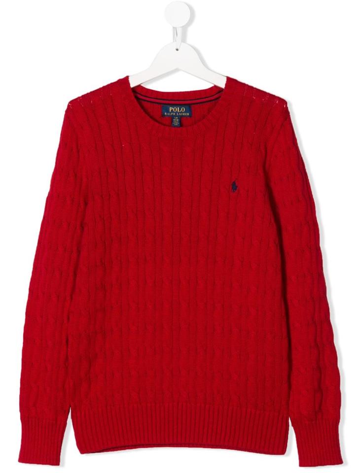 Ralph Lauren Kids Teen Cable Knit Jumper - Red