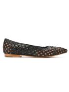 Sarah Chofakian Leather Ballerinas - Grey