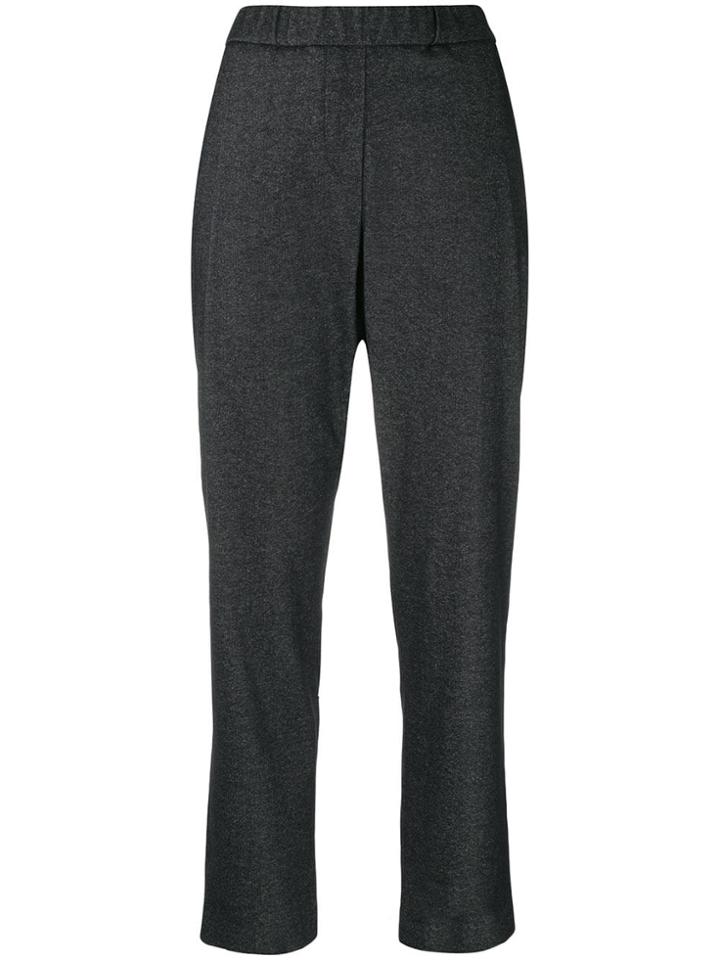 Fabiana Filippi Pleated Cropped Trousers - Grey
