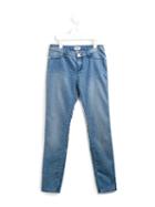 Armani Junior Heart Print Jeans, Girl's, Size: 12 Yrs, Blue