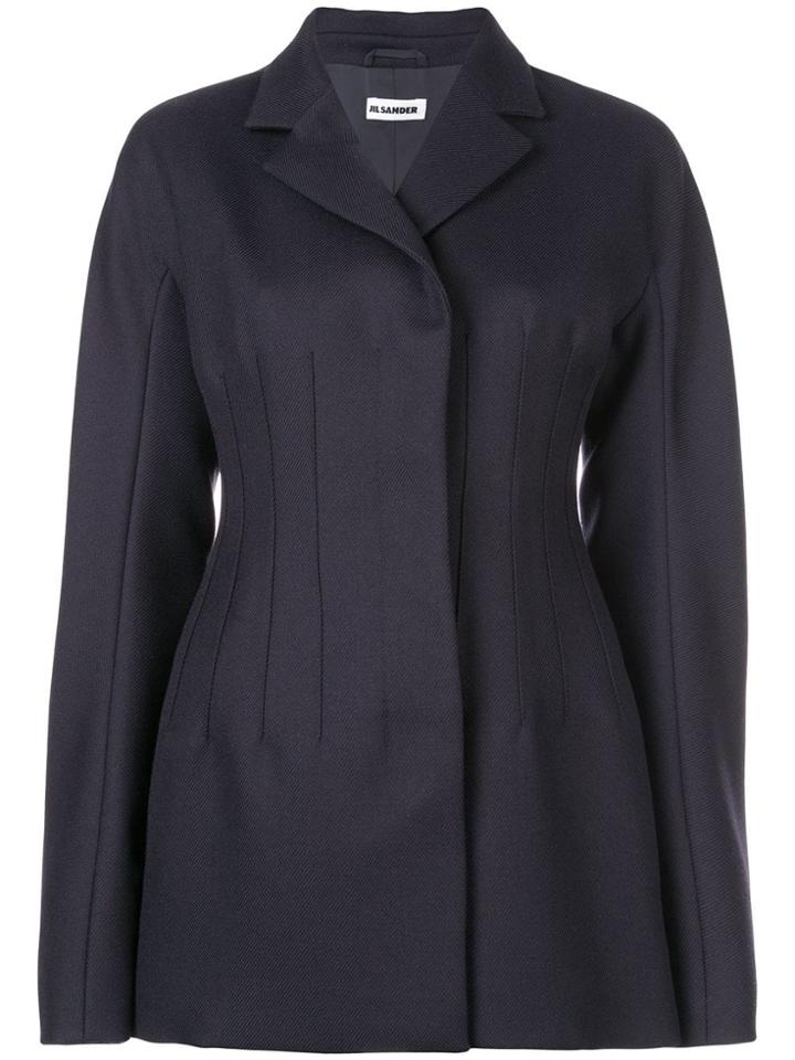 Jil Sander Corset Coat - Blue