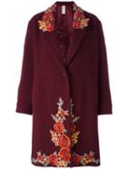 Antonio Marras Embroidered Single Breasted Coat