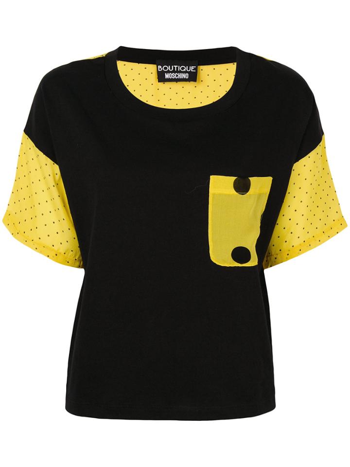 Boutique Moschino Spotted Sleeve T-shirt - Yellow & Orange