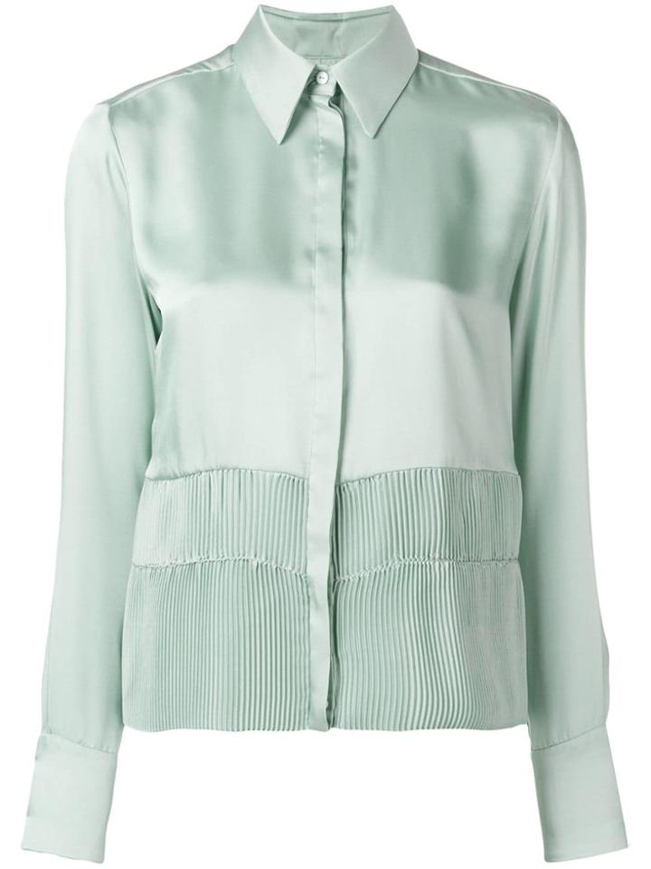 Victoria Victoria Beckham Pleated Detail Shirt - Green