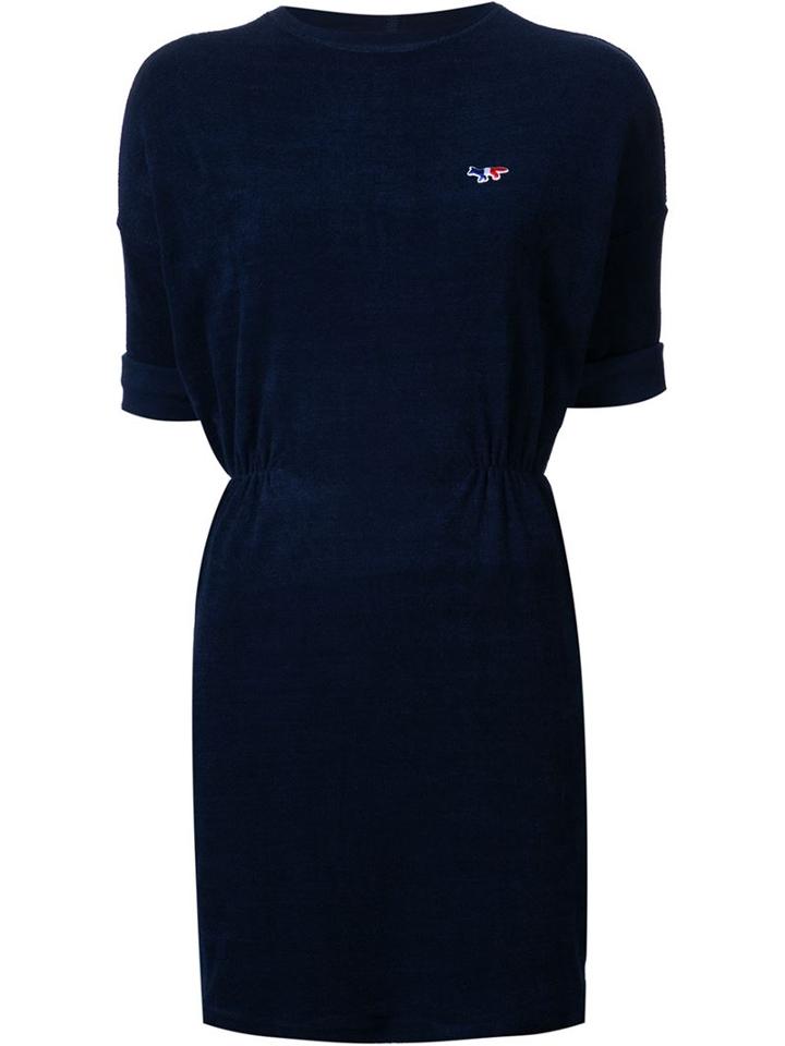 Maison Kitsuné Gathered Waist T-shirt Dress