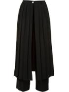 Off-white - Pleated Panel Trouserss - Women - Polyester/viscose - M, Women's, Black, Polyester/viscose