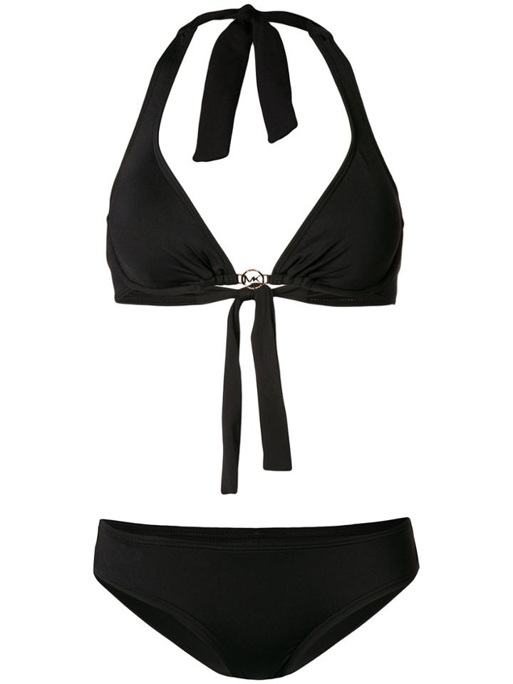 Michael Michael Kors Halterneck Bikini Set - Black