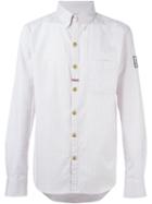 Moncler Gamme Bleu Checked Shirt, Men's, Size: 2, White, Cotton
