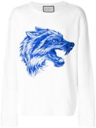 Gucci Wolf Print Sweatshirt - White