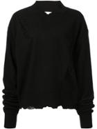 Helmut Lang Distressed Detail Jumper - Black