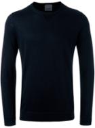 Laneus Crew-neck Jumper, Men's, Size: 50, Blue, Silk/cashmere