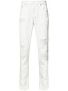 God's Masterful Children Shredded Ribbed Trim Jeans - White