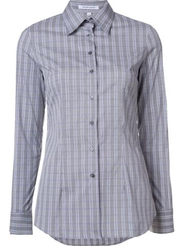 Walter Voulaz Plaid Shirt, Women's, Size: 40, Grey, Cotton/polyamide/spandex/elastane