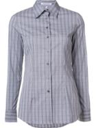 Walter Voulaz Plaid Shirt, Women's, Size: 40, Grey, Cotton/polyamide/spandex/elastane