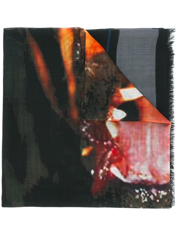 Givenchy - Rottweiler Print Scarf - Women - Wool - One Size, Black, Wool
