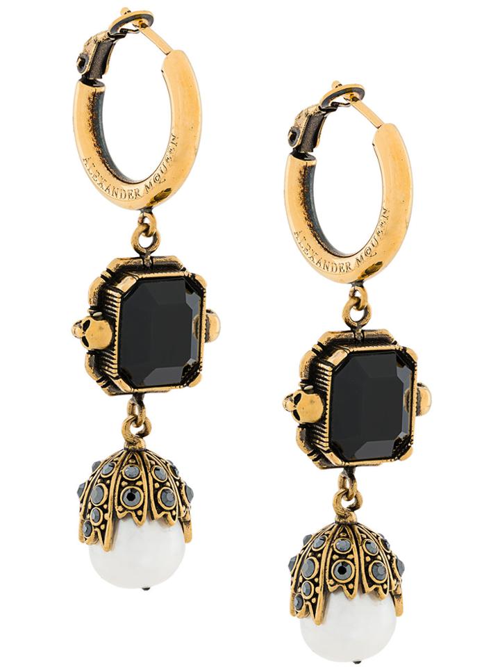 Alexander Mcqueen Embellished Earrings - Metallic