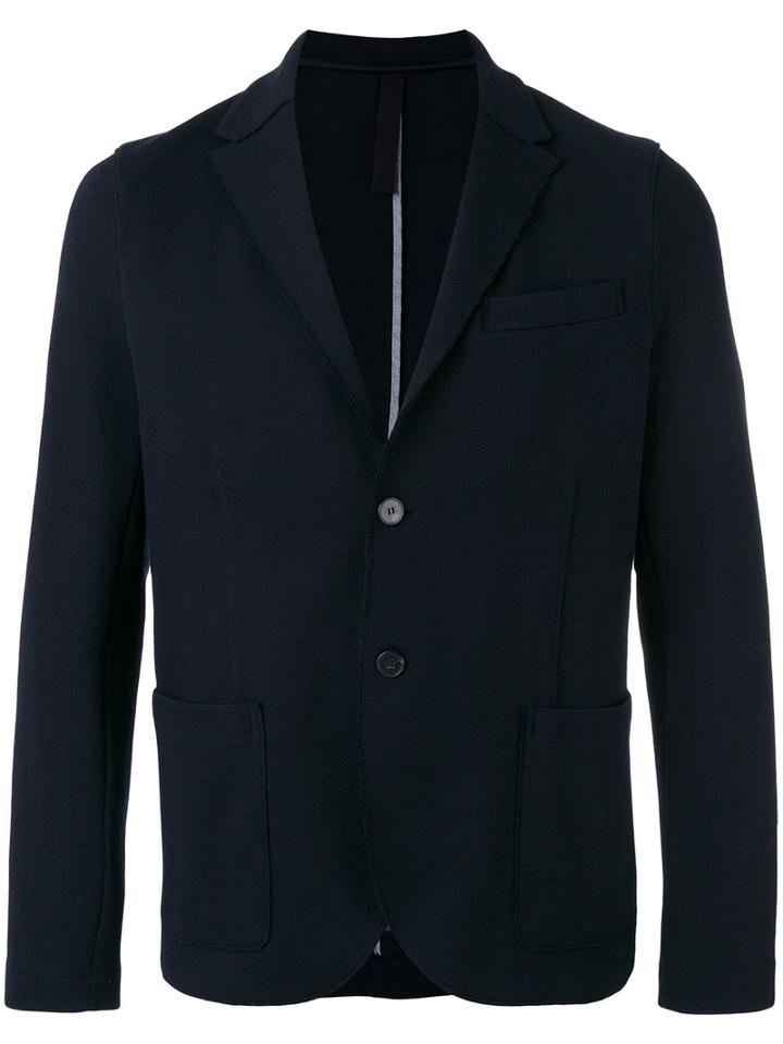 Harris Wharf London Patch Pockets Blazer, Men's, Size: 5, Blue, Cotton