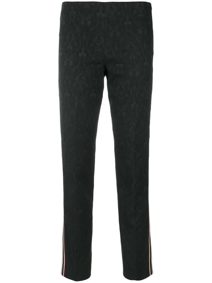 Pt01 Side-striped Fitted Trousers - Black