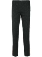 Pt01 Side-striped Fitted Trousers - Black