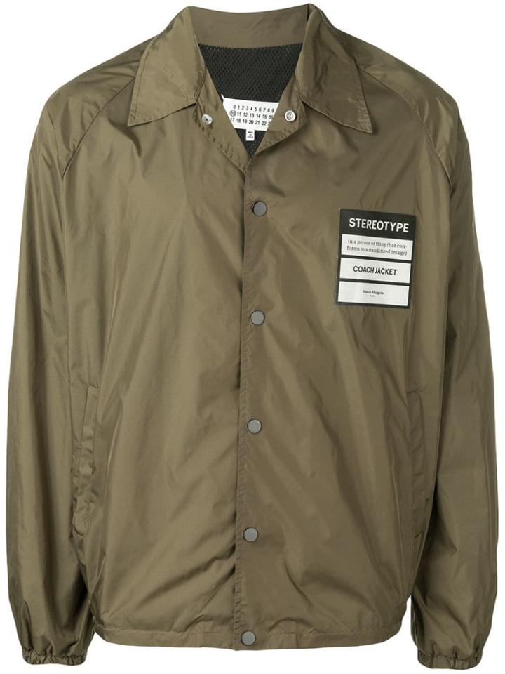 Maison Margiela Stereotype Patch Shirt Jacket - Green