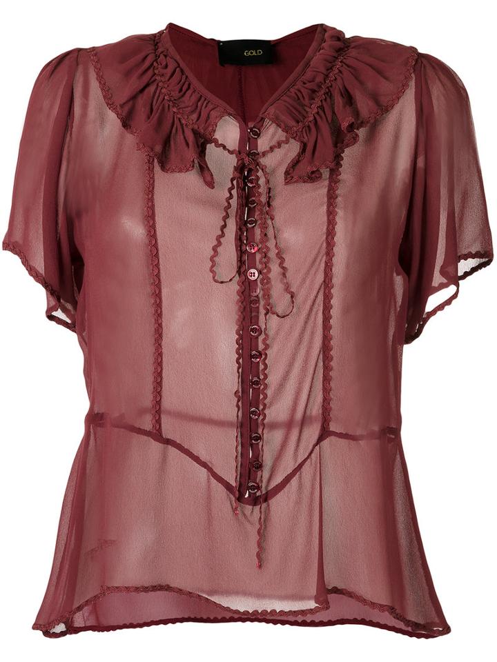 Andrea Bogosian - Silk Shirt - Women - Silk - G, Red, Silk