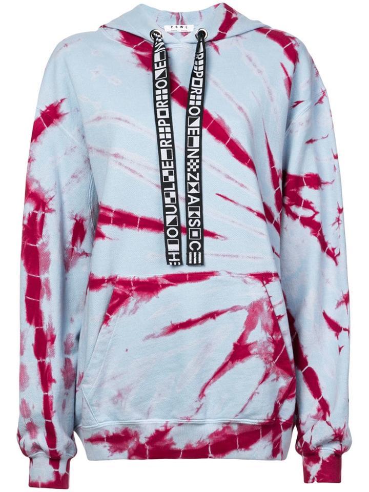 Proenza Schouler Pswl Tie Dye Hoodie - Blue