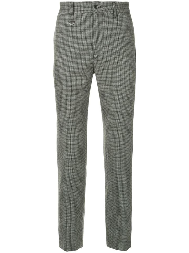 Monkey Time Check Tailored Trousers - Grey
