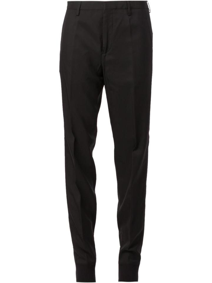 Lanvin Tailored Trousers, Men's, Size: 54, Black, Polyamide/viscose/virgin Wool