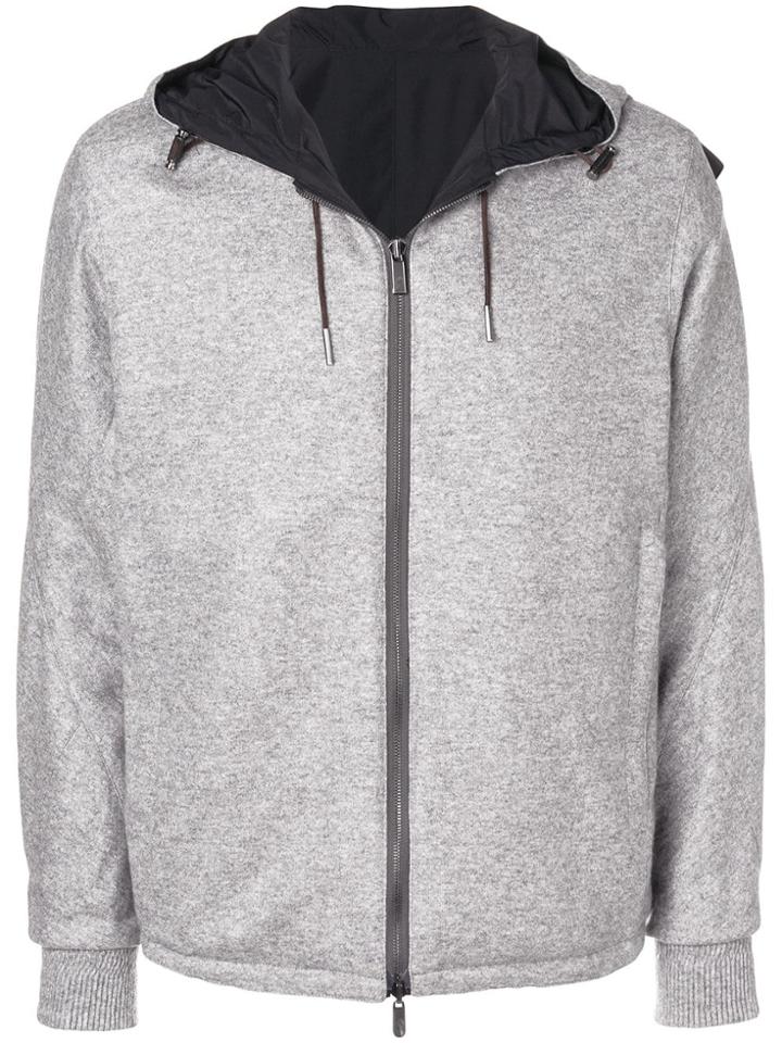 Ermenegildo Zegna Hooded Zipped Jacket - Grey