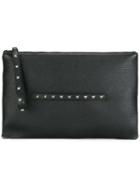 Red Valentino Star Studded Pouch, Women's, Black, Calf Leather/metal (other)