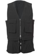 11 By Boris Bidjan Saberi Cargo Pocket Zipped Vest - Black