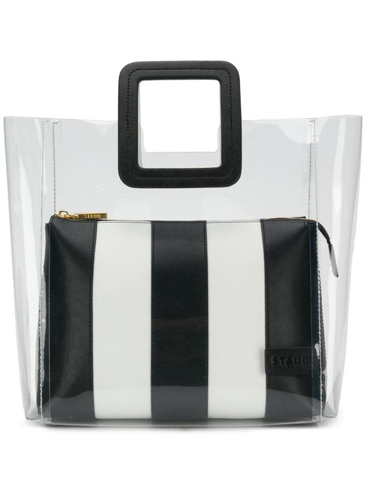 Staud Shirley Clear Tote Bag - Black